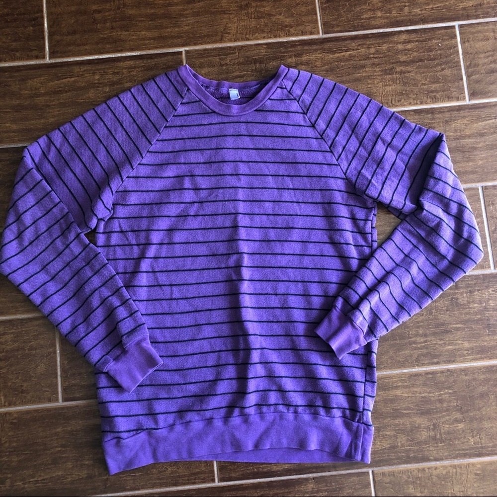 Purple and black striped American Apparel sweater